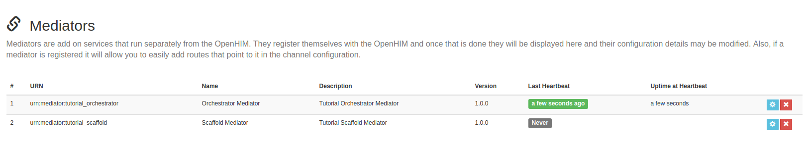 Registered Orchestrator Mediator